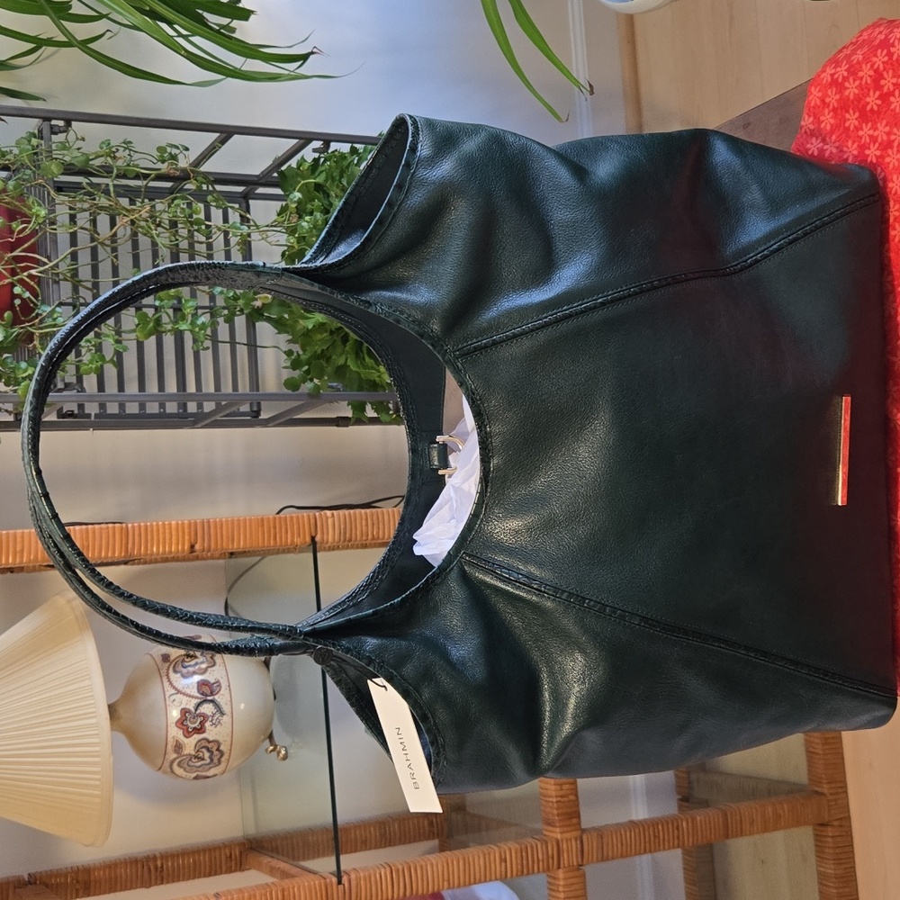 BRAHMIN IONA LEATHER TOTE in GREEN JUPITER. NWT EXCLUSIVE - Picture 5 of 15